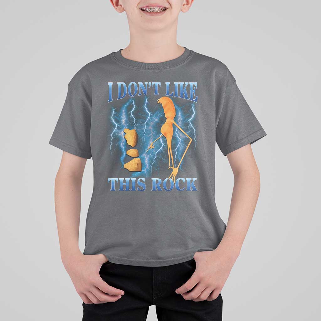 Funny Christmas Marcus The Worm T Shirt For Kid I Don't Like This Rock Brain Rot - Wonder Print Shop