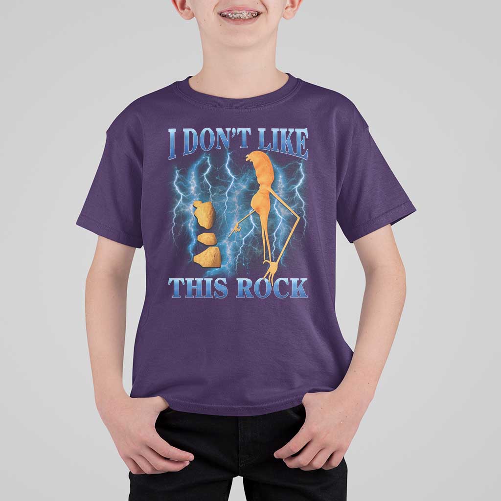 Funny Christmas Marcus The Worm T Shirt For Kid I Don't Like This Rock Brain Rot - Wonder Print Shop