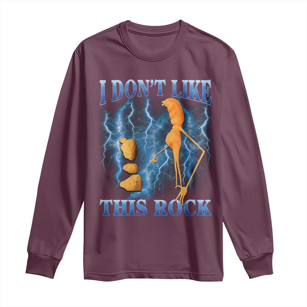Funny Christmas Marcus The Worm Long Sleeve Shirt I Don't Like This Rock Brain Rot - Wonder Print Shop