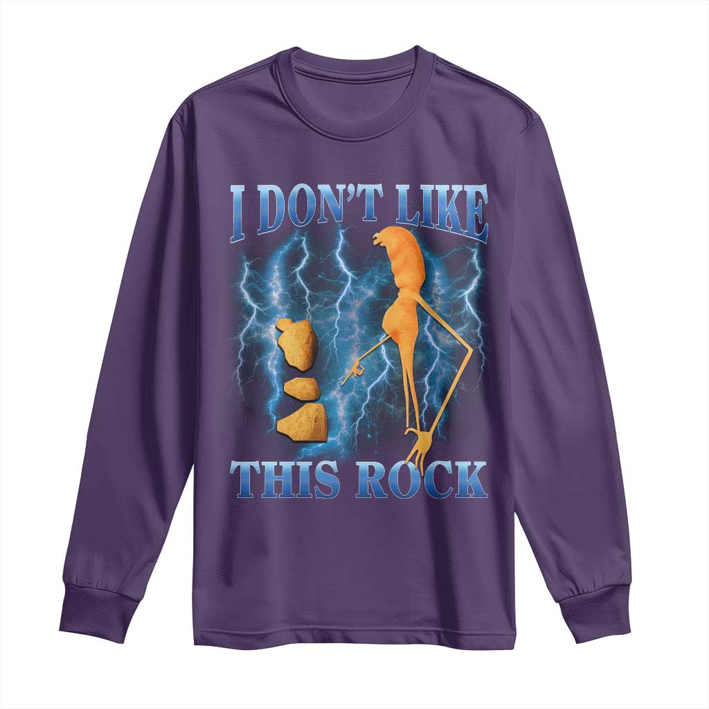 Funny Christmas Marcus The Worm Long Sleeve Shirt I Don't Like This Rock Brain Rot - Wonder Print Shop
