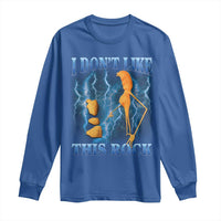 Funny Christmas Marcus The Worm Long Sleeve Shirt I Don't Like This Rock Brain Rot - Wonder Print Shop