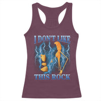 Funny Christmas Marcus The Worm Racerback Tank Top I Don't Like This Rock Brain Rot - Wonder Print Shop