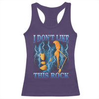 Funny Christmas Marcus The Worm Racerback Tank Top I Don't Like This Rock Brain Rot - Wonder Print Shop