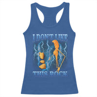 Funny Christmas Marcus The Worm Racerback Tank Top I Don't Like This Rock Brain Rot - Wonder Print Shop