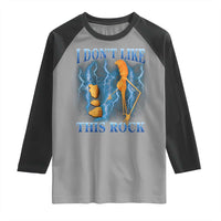 Funny Christmas Marcus The Worm Raglan Shirt I Don't Like This Rock Brain Rot - Wonder Print Shop