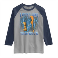 Funny Christmas Marcus The Worm Raglan Shirt I Don't Like This Rock Brain Rot - Wonder Print Shop