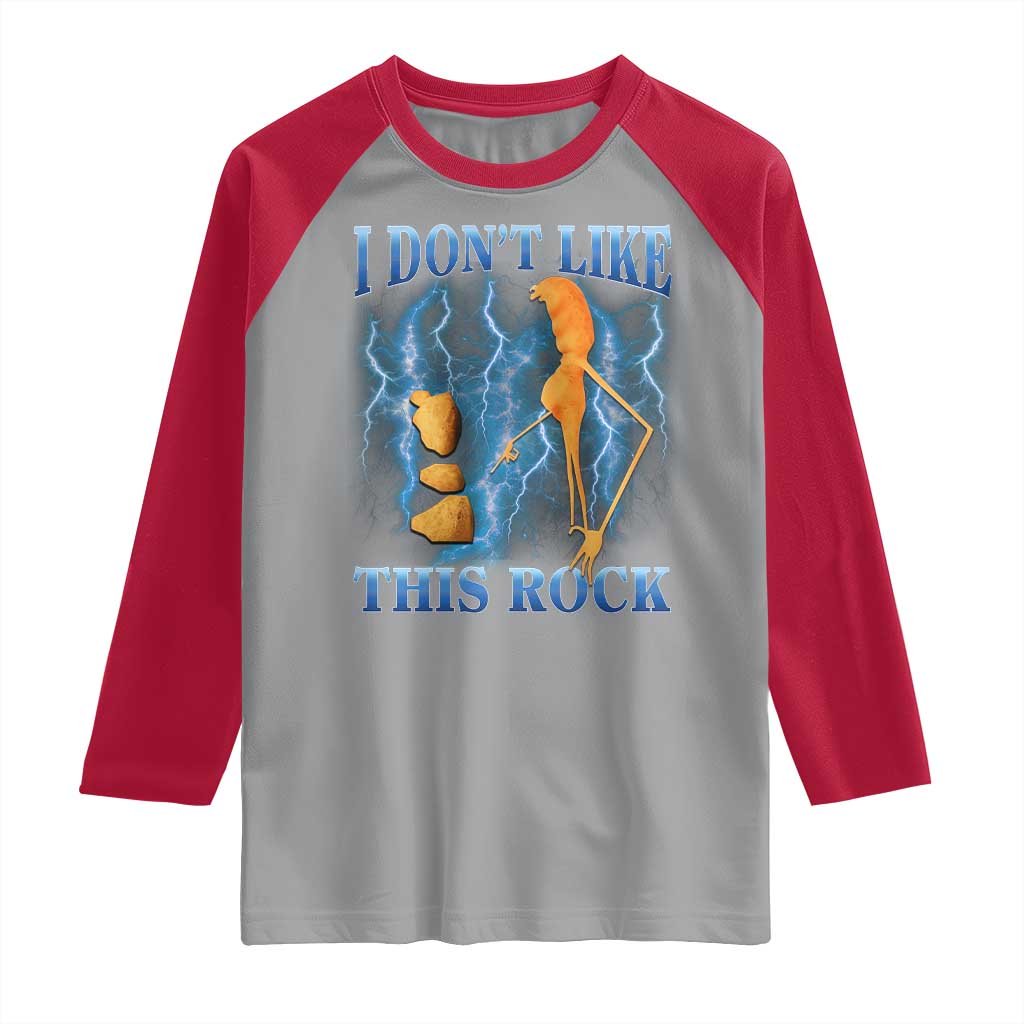 Funny Christmas Marcus The Worm Raglan Shirt I Don't Like This Rock Brain Rot - Wonder Print Shop