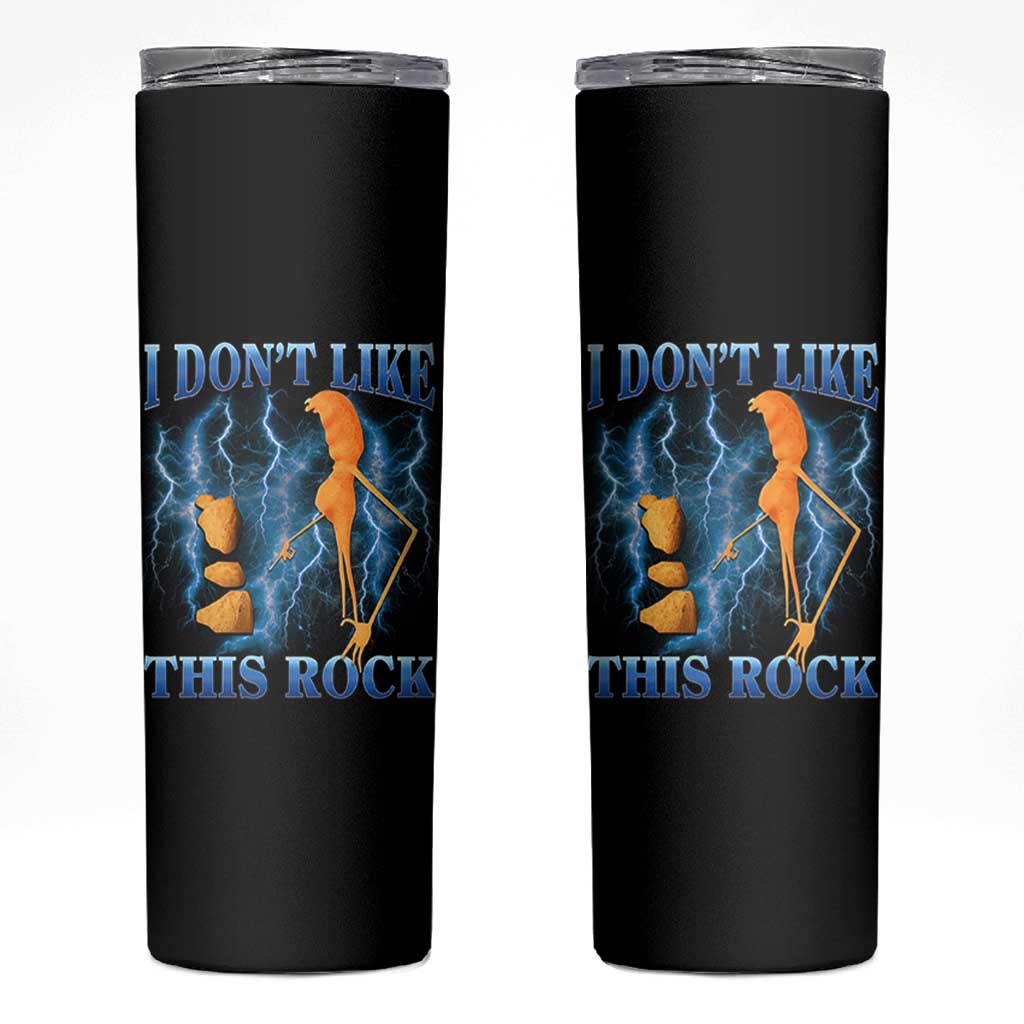 Funny Christmas Marcus The Worm Skinny Tumbler I Don't Like This Rock Brain Rot - Wonder Print Shop