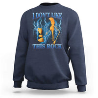 Funny Christmas Marcus The Worm Sweatshirt I Don't Like This Rock Brain Rot - Wonder Print Shop