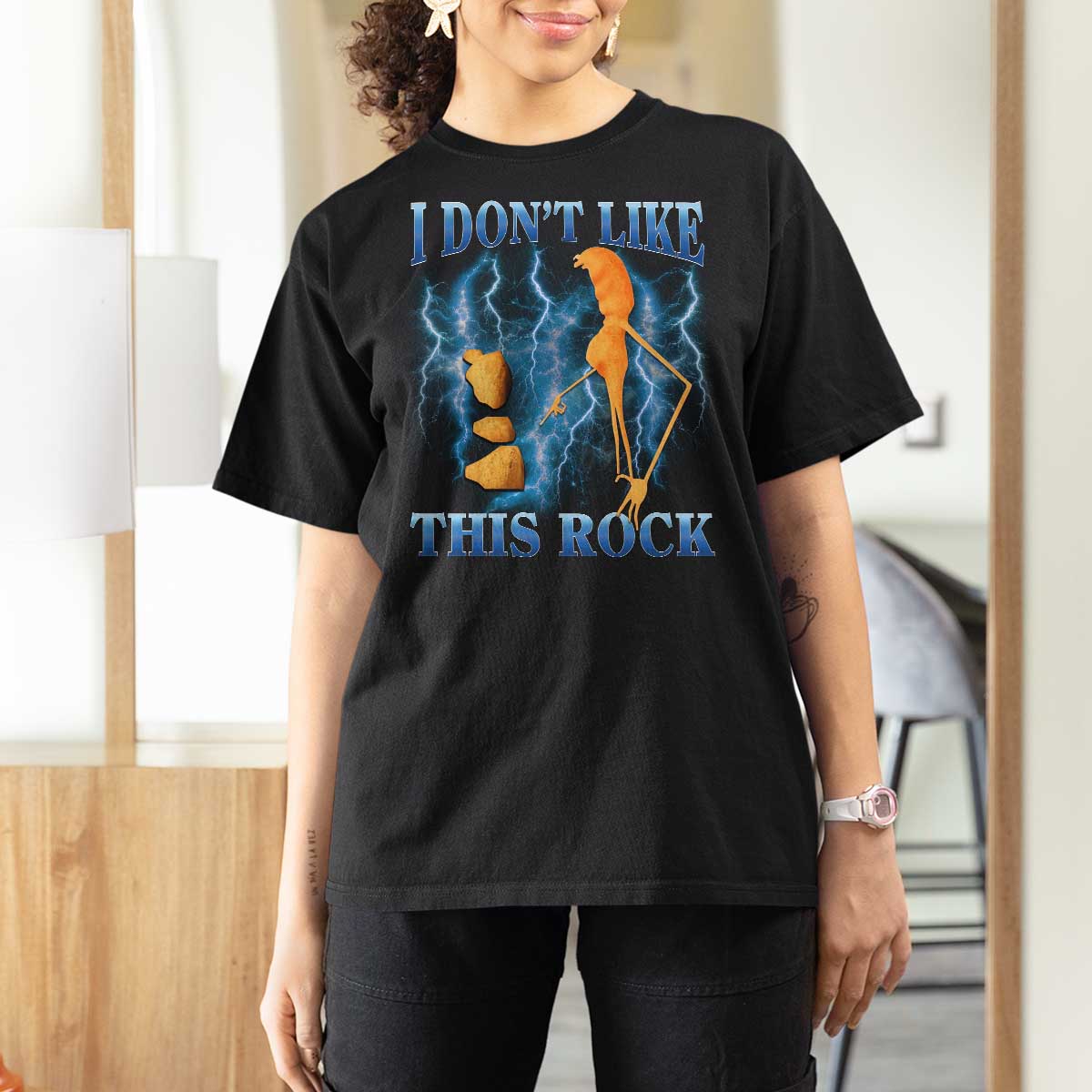 Funny Christmas Marcus The Worm T Shirt For Women I Don't Like This Rock Brain Rot - Wonder Print Shop