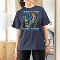 Funny Christmas Marcus The Worm T Shirt For Women I Don't Like This Rock Brain Rot - Wonder Print Shop