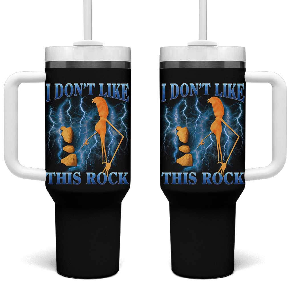 Funny Christmas Marcus The Worm Tumbler With Handle I Don't Like This Rock Brain Rot - Wonder Print Shop