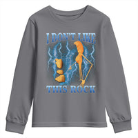 Funny Christmas Marcus The Worm Youth Sweatshirt I Don't Like This Rock Brain Rot - Wonder Print Shop