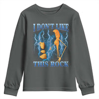 Funny Christmas Marcus The Worm Youth Sweatshirt I Don't Like This Rock Brain Rot - Wonder Print Shop