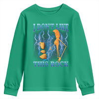 Funny Christmas Marcus The Worm Youth Sweatshirt I Don't Like This Rock Brain Rot - Wonder Print Shop