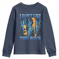 Funny Christmas Marcus The Worm Youth Sweatshirt I Don't Like This Rock Brain Rot - Wonder Print Shop