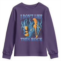 Funny Christmas Marcus The Worm Youth Sweatshirt I Don't Like This Rock Brain Rot - Wonder Print Shop