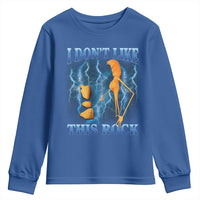 Funny Christmas Marcus The Worm Youth Sweatshirt I Don't Like This Rock Brain Rot - Wonder Print Shop