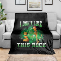 Funny Marcus The Worm Throw Blanket I Don't Like This Rock Brain Rot - Wonder Print Shop