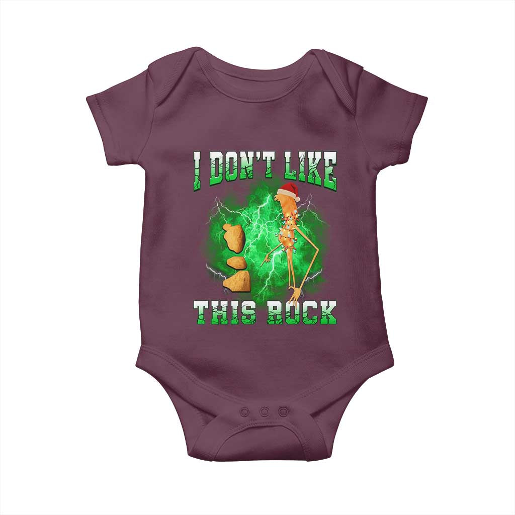 Funny Marcus The Worm Baby Onesie I Don't Like This Rock Brain Rot - Wonder Print Shop