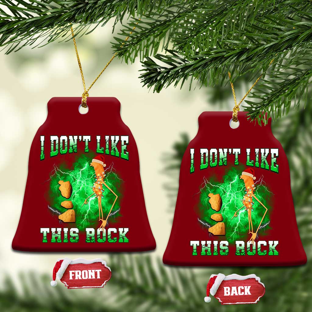 Funny Marcus The Worm Ceramic Ornament I Don't Like This Rock Brain Rot - Wonder Print Shop