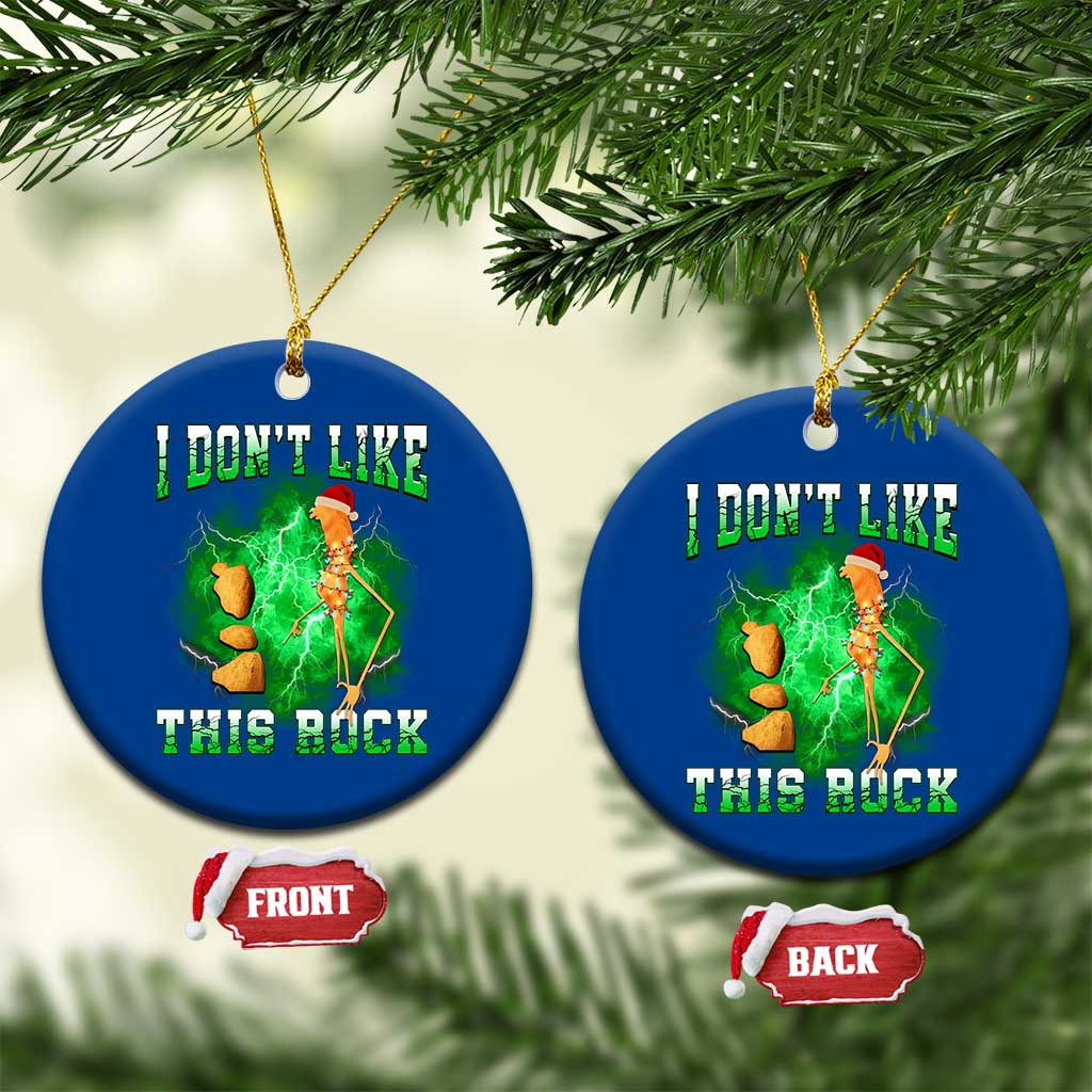 Funny Marcus The Worm Ceramic Ornament I Don't Like This Rock Brain Rot - Wonder Print Shop