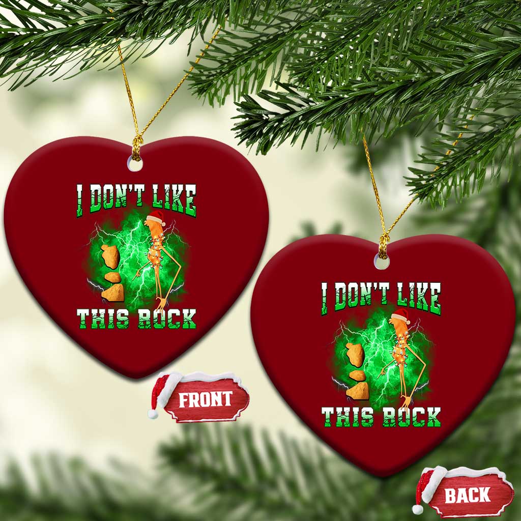 Funny Marcus The Worm Ceramic Ornament I Don't Like This Rock Brain Rot - Wonder Print Shop