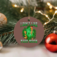 Funny Marcus The Worm Ceramic Ornament I Don't Like This Rock Brain Rot - Wonder Print Shop