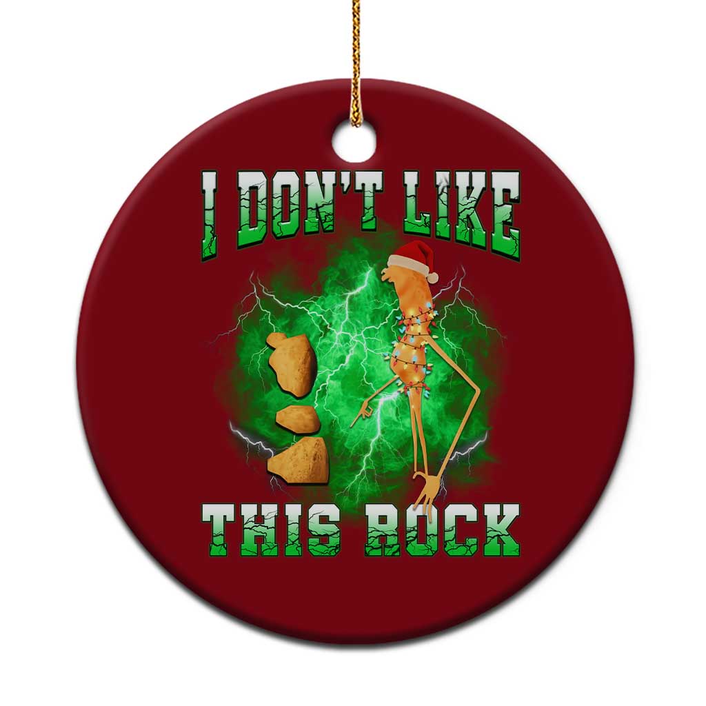 Funny Marcus The Worm Ceramic Ornament I Don't Like This Rock Brain Rot - Wonder Print Shop