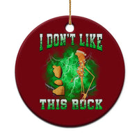 Funny Marcus The Worm Ceramic Ornament I Don't Like This Rock Brain Rot - Wonder Print Shop