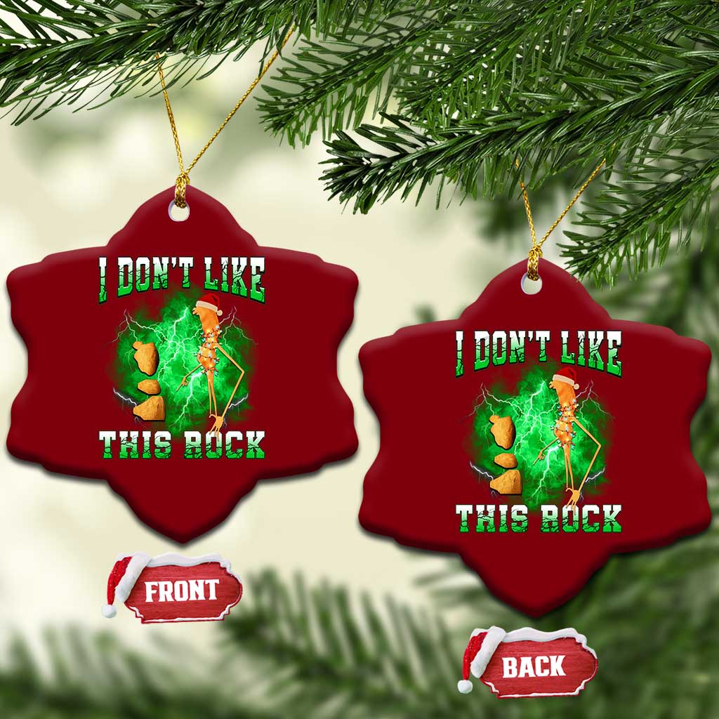 Funny Marcus The Worm Ceramic Ornament I Don't Like This Rock Brain Rot - Wonder Print Shop