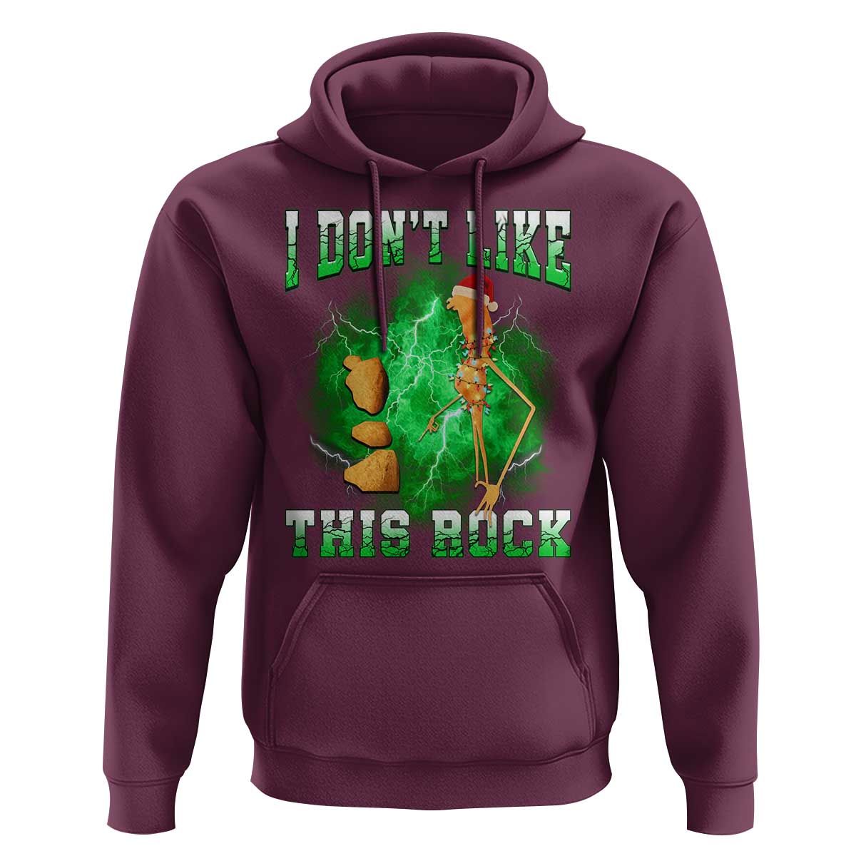 Funny Marcus The Worm Hoodie I Don't Like This Rock Brain Rot - Wonder Print Shop