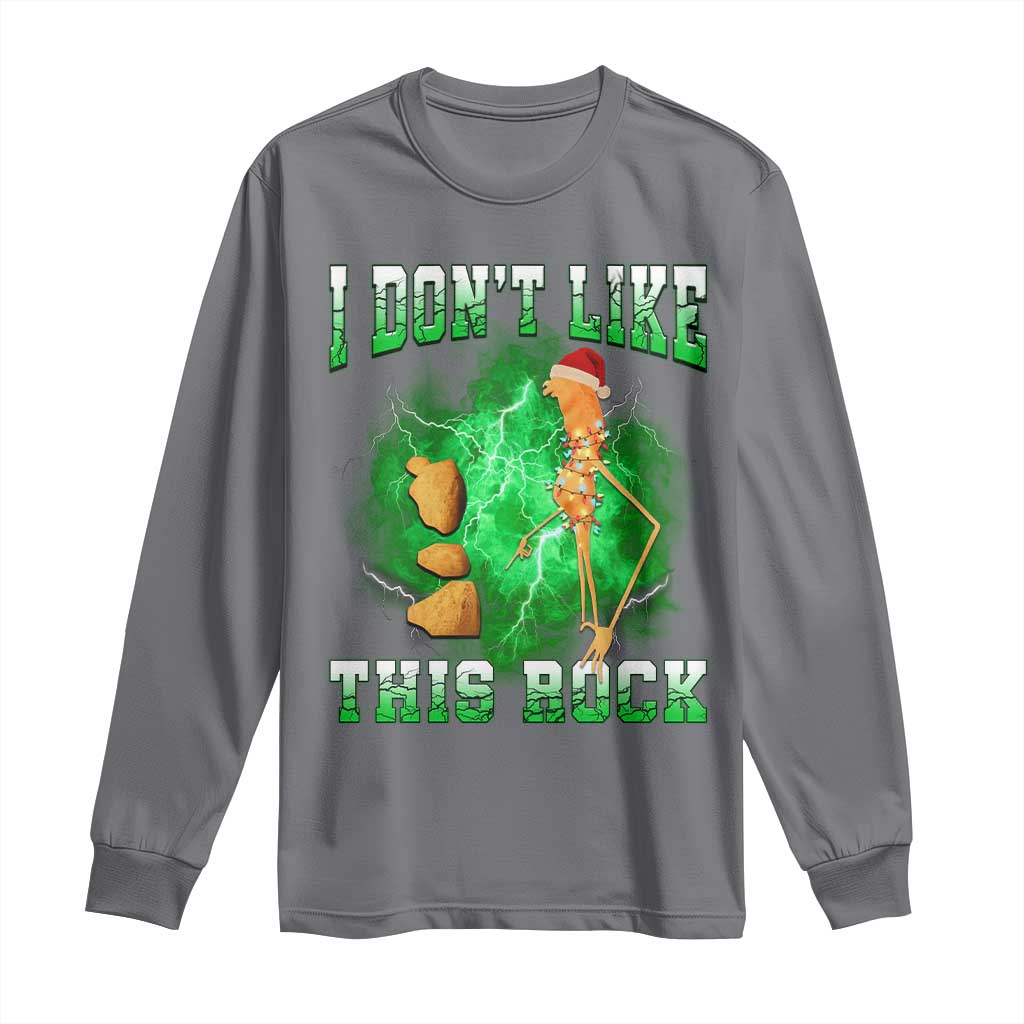 Funny Marcus The Worm Long Sleeve Shirt I Don't Like This Rock Brain Rot - Wonder Print Shop