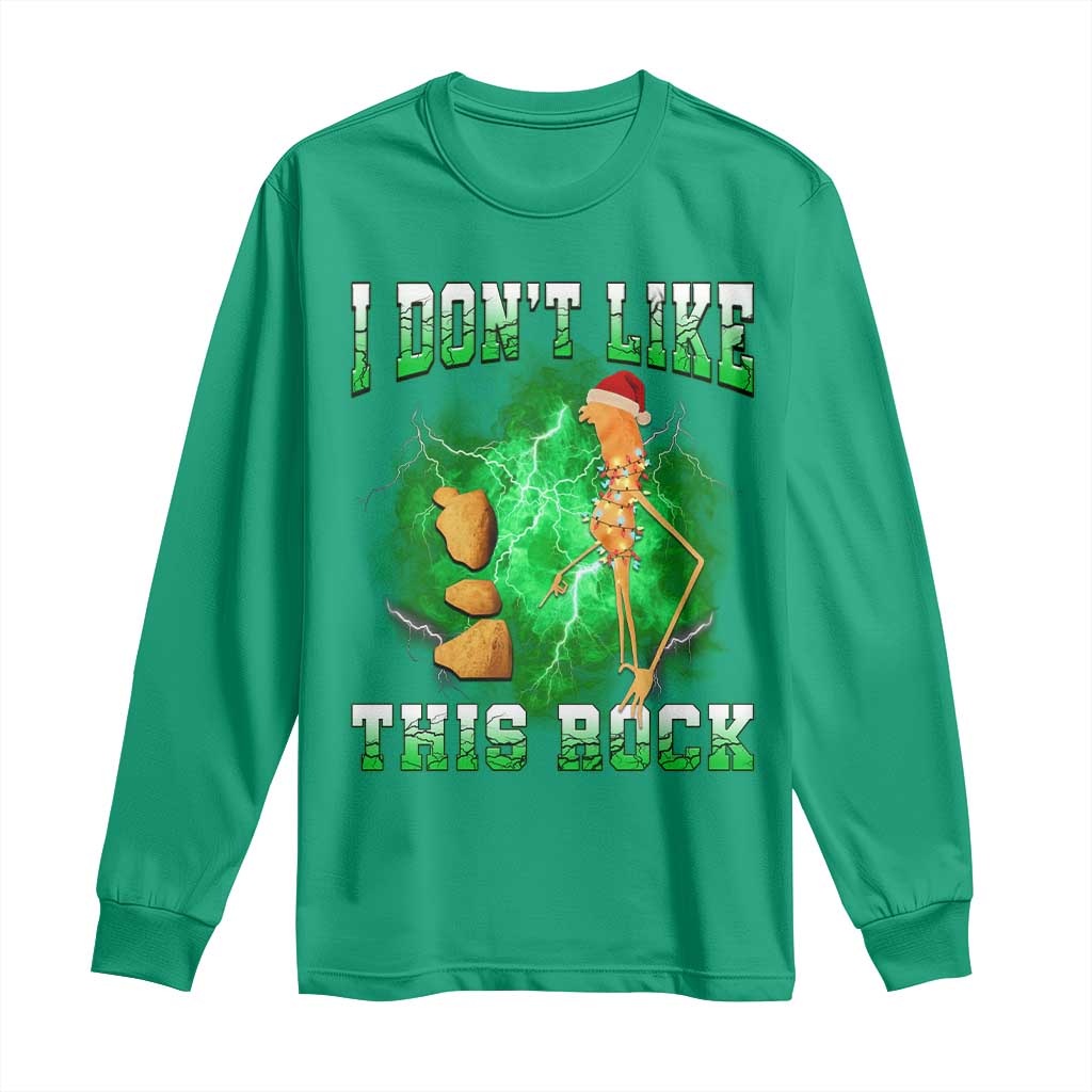Funny Marcus The Worm Long Sleeve Shirt I Don't Like This Rock Brain Rot - Wonder Print Shop