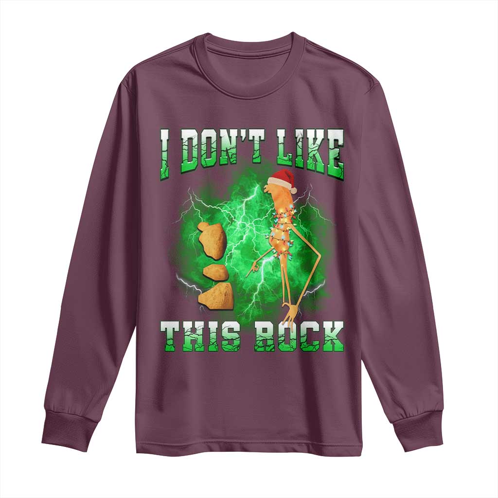 Funny Marcus The Worm Long Sleeve Shirt I Don't Like This Rock Brain Rot - Wonder Print Shop