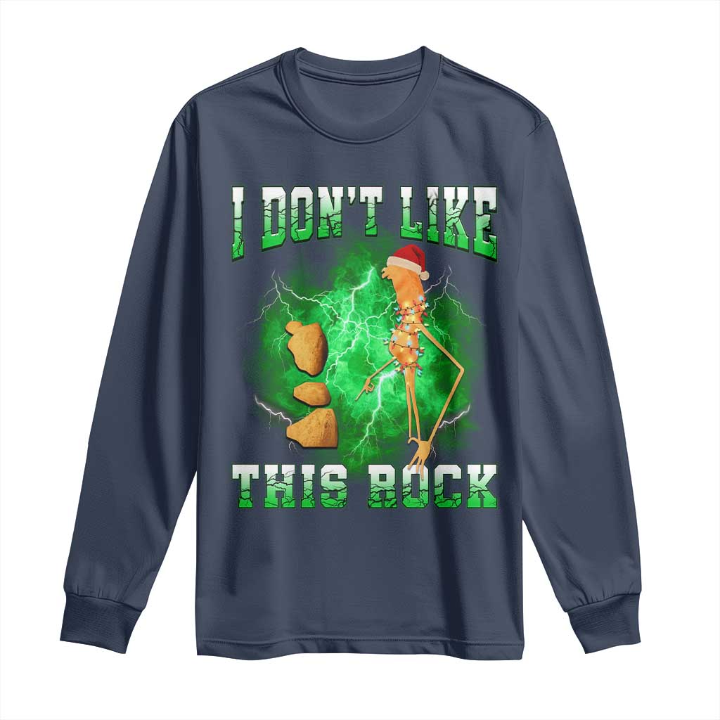 Funny Marcus The Worm Long Sleeve Shirt I Don't Like This Rock Brain Rot - Wonder Print Shop