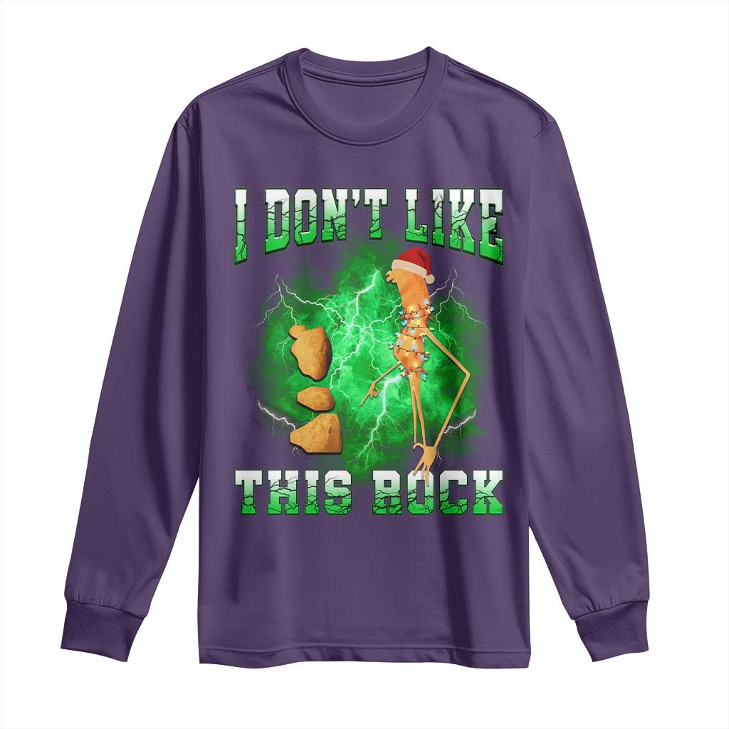 Funny Marcus The Worm Long Sleeve Shirt I Don't Like This Rock Brain Rot - Wonder Print Shop