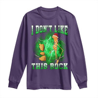 Funny Marcus The Worm Long Sleeve Shirt I Don't Like This Rock Brain Rot - Wonder Print Shop