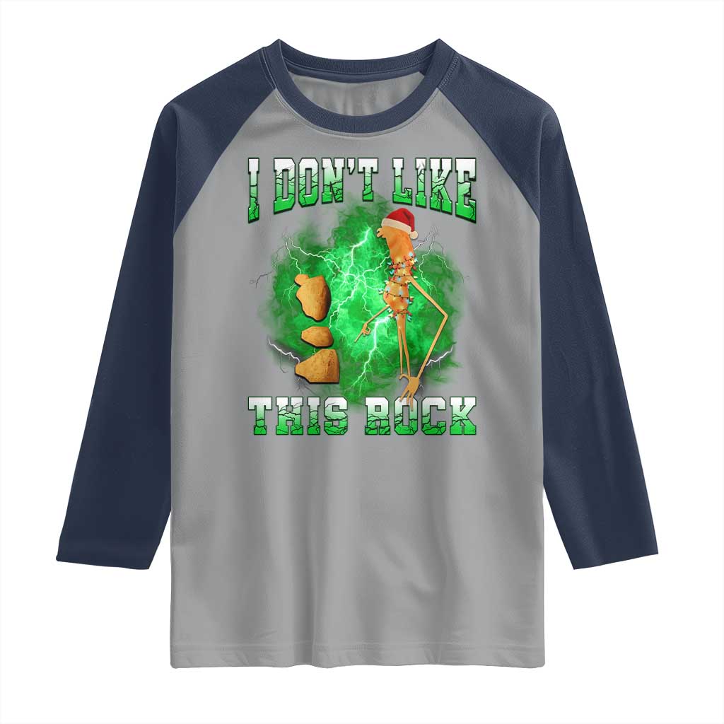 Funny Marcus The Worm Raglan Shirt I Don't Like This Rock Brain Rot - Wonder Print Shop