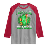 Funny Marcus The Worm Raglan Shirt I Don't Like This Rock Brain Rot - Wonder Print Shop