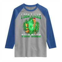 Funny Marcus The Worm Raglan Shirt I Don't Like This Rock Brain Rot - Wonder Print Shop