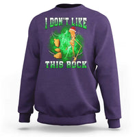 Funny Marcus The Worm Sweatshirt I Don't Like This Rock Brain Rot - Wonder Print Shop