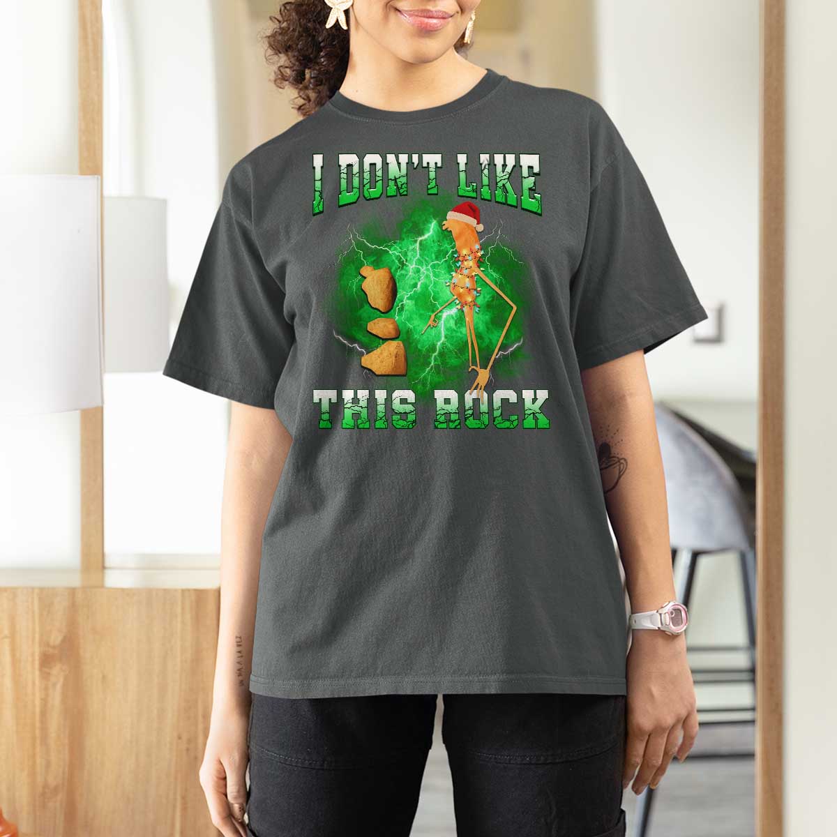 Funny Marcus The Worm T Shirt For Women I Don't Like This Rock Brain Rot - Wonder Print Shop