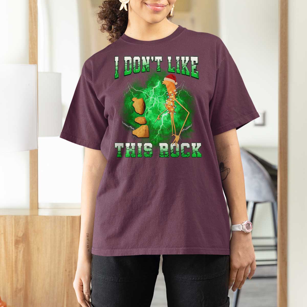 Funny Marcus The Worm T Shirt For Women I Don't Like This Rock Brain Rot - Wonder Print Shop