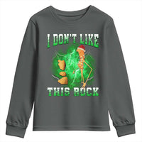 Funny Marcus The Worm Youth Sweatshirt I Don't Like This Rock Brain Rot - Wonder Print Shop