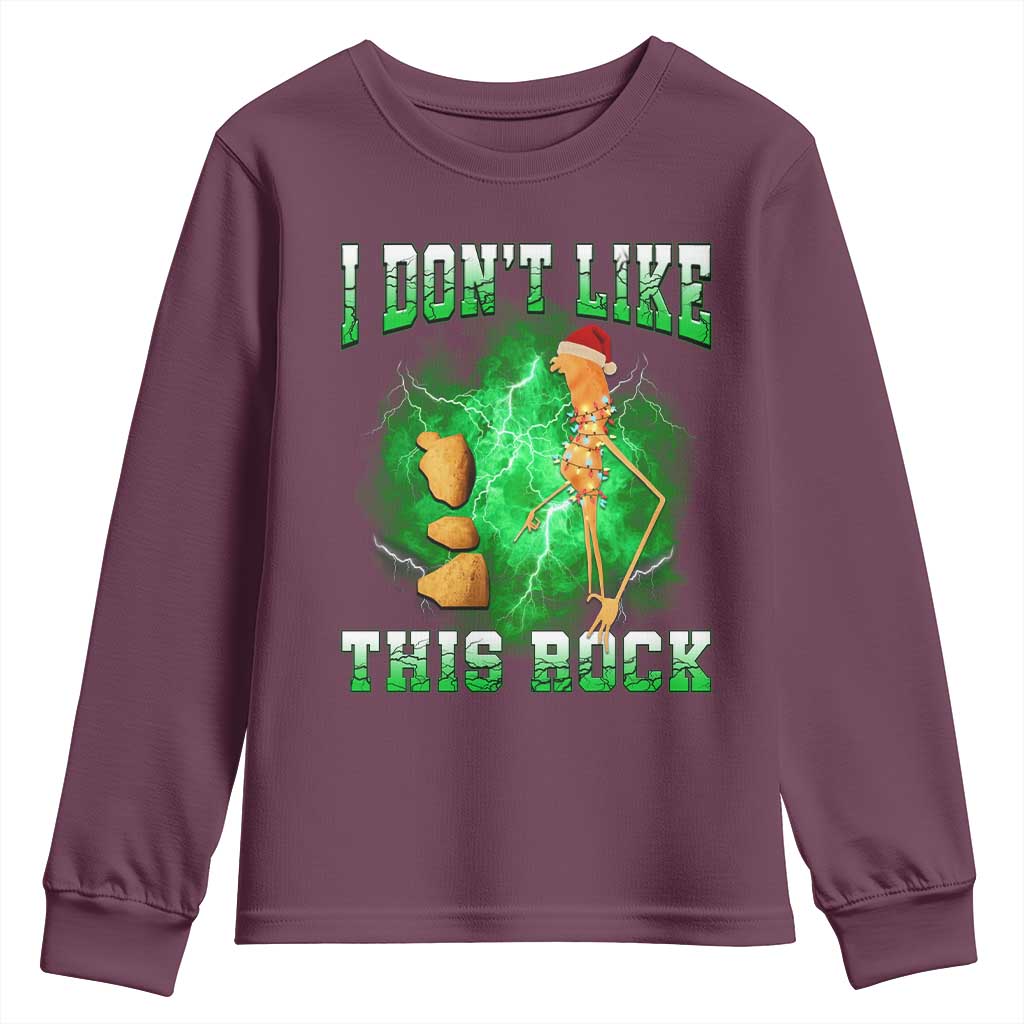 Funny Marcus The Worm Youth Sweatshirt I Don't Like This Rock Brain Rot - Wonder Print Shop