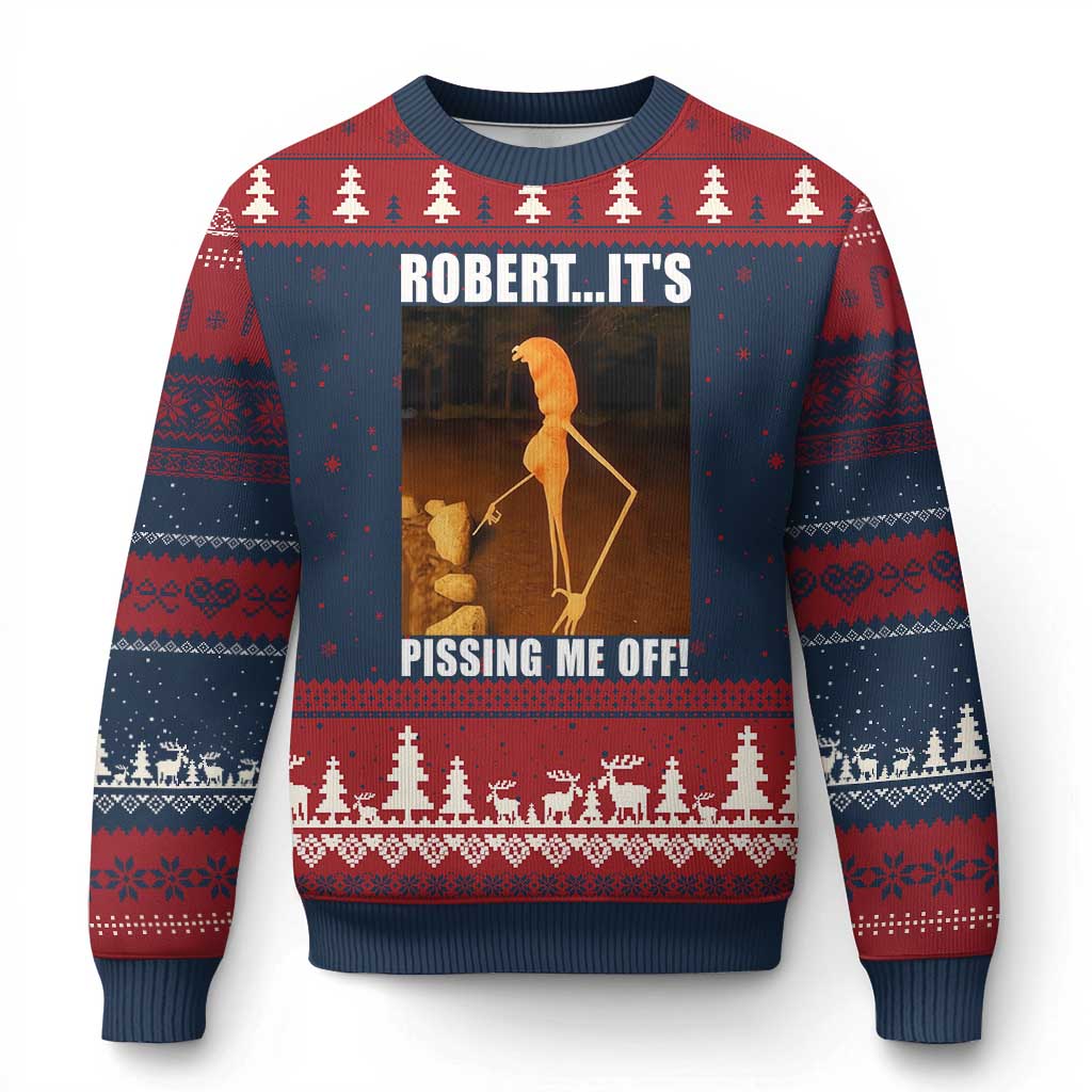 Marcus The Worm Meme Ugly Christmas Sweater Robert Its Pissing Me Off - Wonder Print Shop