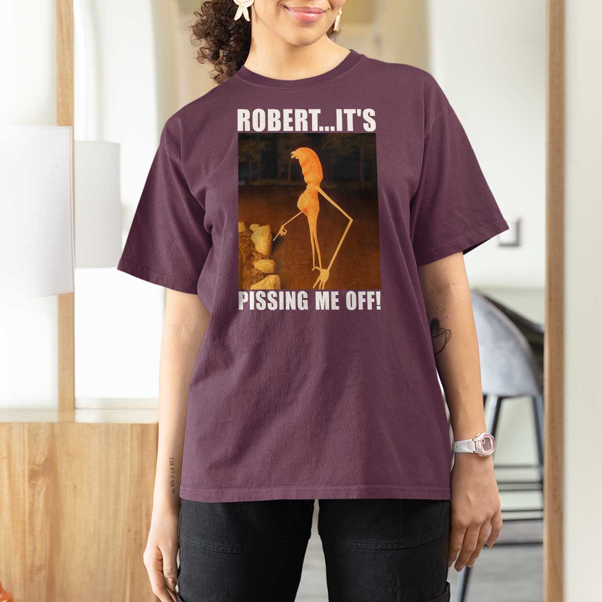 Marcus The Worm Meme T Shirt For Women Robert Its Pissing Me Off - Wonder Print Shop