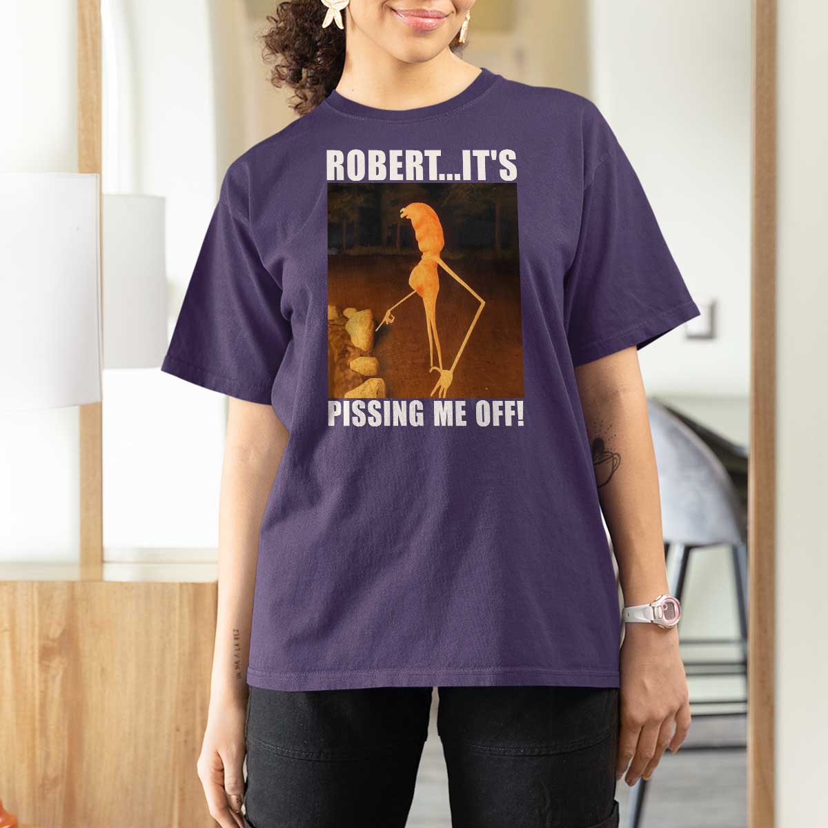 Marcus The Worm Meme T Shirt For Women Robert Its Pissing Me Off - Wonder Print Shop