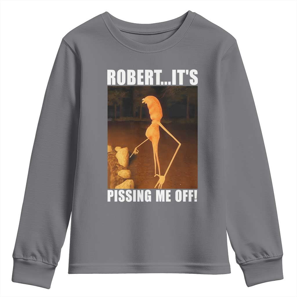 Marcus The Worm Meme Youth Sweatshirt Robert Its Pissing Me Off - Wonder Print Shop